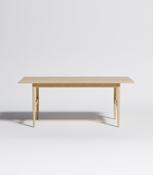 natural wood dining table